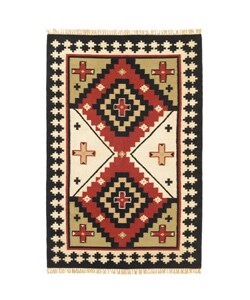 Hand-woven Sancho Flat Wool Rug (8' x 10')
