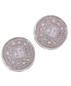 Sterling Silver Cubic Zirconia Post Earrings
