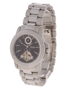 Prague Men's Automatic Black Dial Stainless Steel Watch