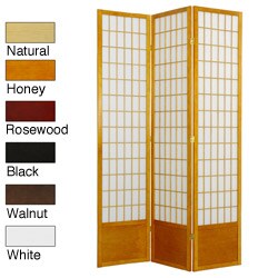 Wood and Rice Paper Windowpane 84-inch Shoji Screen (China)