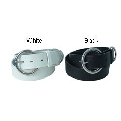 Calvin Klein Italian Leather Belt w/ Round Buckle