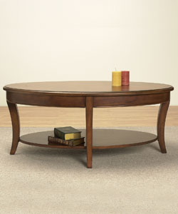 Oval Walnut Coffee Table