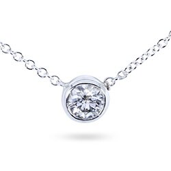 14k Gold 1/4ct Diamond Solitaire Necklace (H-I,I1-I2)