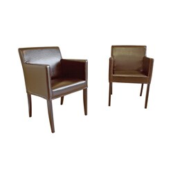 Carlton Espresso Bi-cast Leather Arm Chair