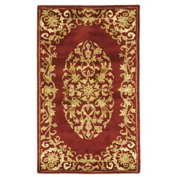 Handmade Heritage Red Wool Rug (6' x 9')