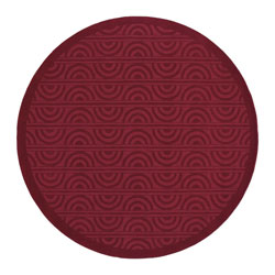 Hand-tufted Marabela Red Wool Rug (7'9 Round)