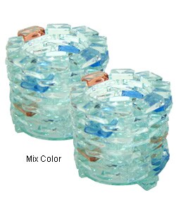 Set of 2 Recycled Glass Votives (Indonesia)