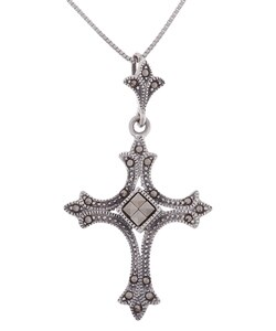 Sterling Silver Marcasite Cross Pendant