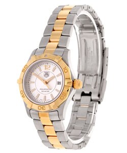 Tag Heuer Silver Dial Two-tone Aquaracer Watch