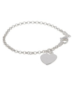 Sterling Silver Heart Style Children's Bracelet