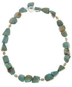 Sterling Silver Turquoise Bead Necklace
