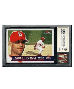 Albert Pujols Game Used Cleat Mint 10 Rookie GGUM