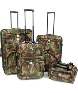Companions Camouflage 4-piece Luggage Set