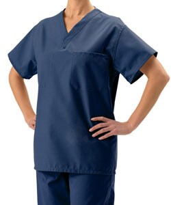 Medline Unisex Reversible Navy Scrub Top