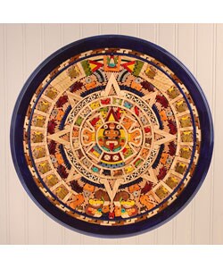 Aztec Calendar with Tinted Wood (Mexico)