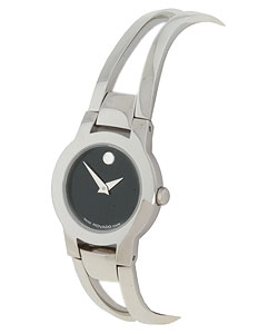 Movado Amorosa Women's Black Dial Steel Watch