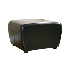 Jacob Black Bi-cast Leather Ottoman