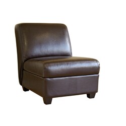 Mocha Brown Faux  Leather Chair
