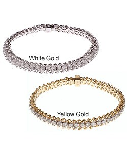 14k Gold 2ct Diamond Spiral Tennis Bracelet (G-H, I2-3)