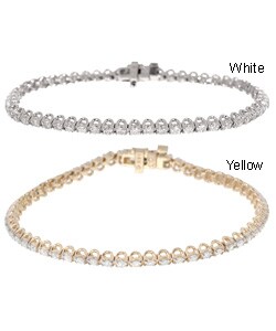 14k Gold 3ct Diamond U-link Tennis Bracelet (I-J,SI2 )