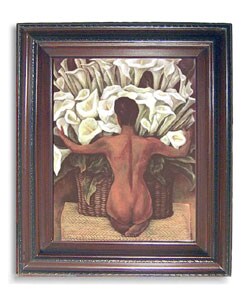 Nude with Calla Lilies by Rivera Framed Art Print