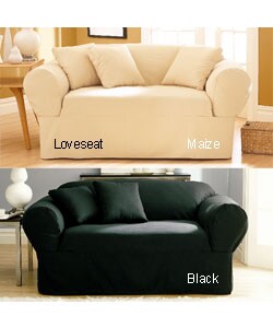 Sure Performance Twill Wrap Loveseat Slipcover