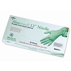 Medline Nitrile Chemo Exam Glove, 12'' Cuff, Powder-free, Aloe, Large (Case of 500)