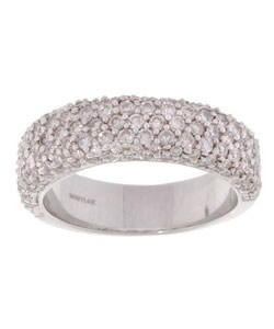 14k Gold & 1ct TDW Round Diamond Pave Ring (H-I, SI2)