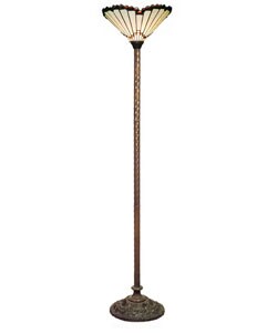 Tiffany-style White Jewel Torchiere