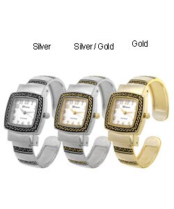Geneva Platinum Accented Style Bangle Watch