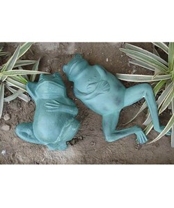 Frog Pair at Leisure Aluminum Garden Statues