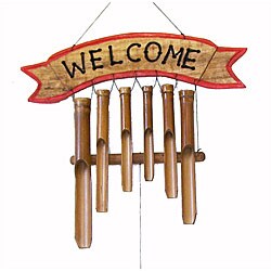 Welcome Handcrafted Bamboo Wind Chime (Indonesia)