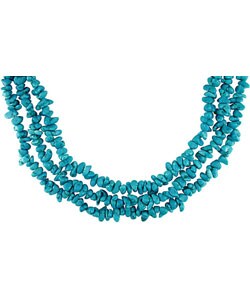 Turquoise Three-strand Sterling Silver Necklace