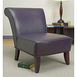 Garland Eggplant Leather Chair