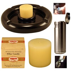 Three-piece Black Ashtray Combination Set