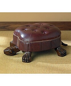 Tortoise Faux Leather Footstool