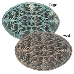 Oval Victorian Cast iron Door Mat