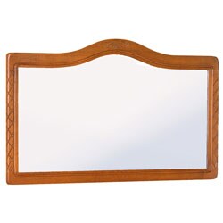 Light Cherry Carved Wood Mirror