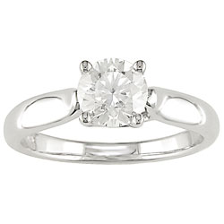 14k White Gold 1ct TDW Diamond Solitaire Ring (I-J, I1-I2)