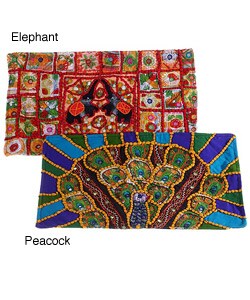 Embroidered & Mirrored Pillowcase (India)