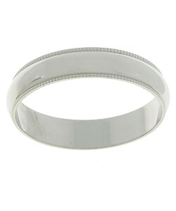 Platinum 4 mm Millegrain Wedding Band