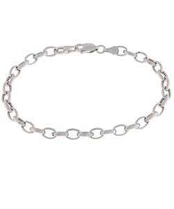 14k White Gold Charm Bracelet