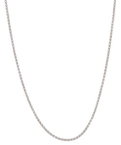 14-kt White Gold 0.8 mm 20-inch Wheat Necklace