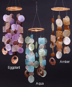 Capiz Shell and Coconut Wood Wind Chimes (Indonesia)
