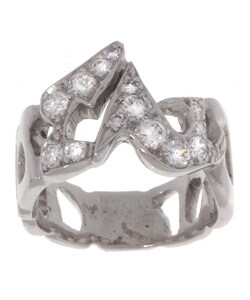 14k White Gold 7/8ct TDW Diamond Freeform Ring (I, VS1)