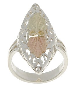 14-kt Black Hills Gold on Silver Elongated Ring