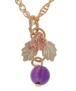 10-kt Black Hills Gold & Amethyst Pendant