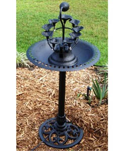Tudor Cast Aluminum Fountain Bird Bath