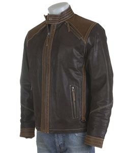 Giovanni Verucci Men's Full Grain Leather Jacket