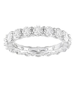 18k Gold 3ct TDW Round Diamond Eternity Band (H-I, I1-I2)
